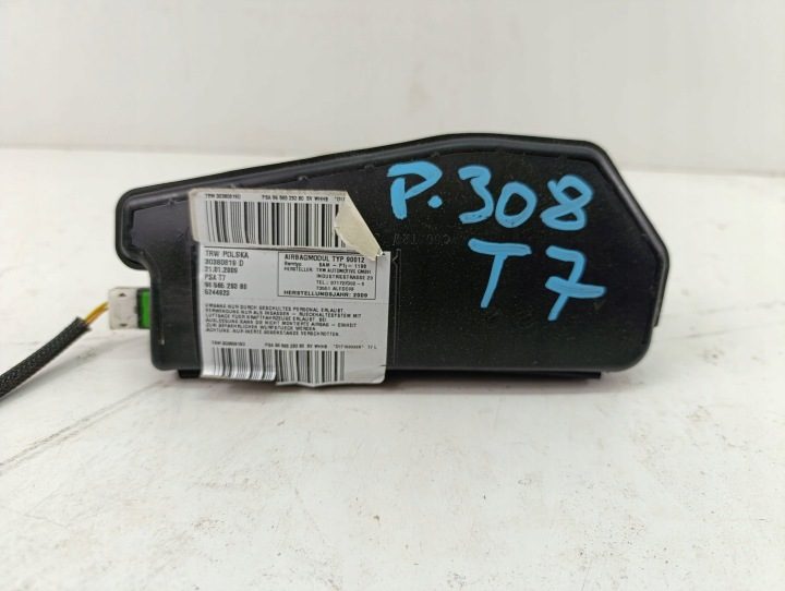 Peugeot 308 T7 подушка безопасности Airbag сиденья правый 30380819 9656529380, фото 1