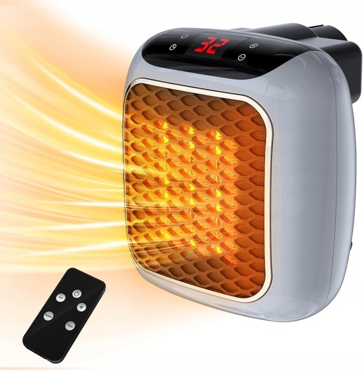 Отопитель ceramiczna 800W с пультом, 12H программирование, LED, фото 1