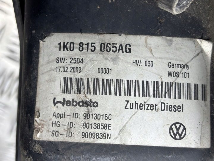 Автономный отопитель Webasto VW Touran 1T 1T0 1.9TDI 1K0815065AG, фото 5