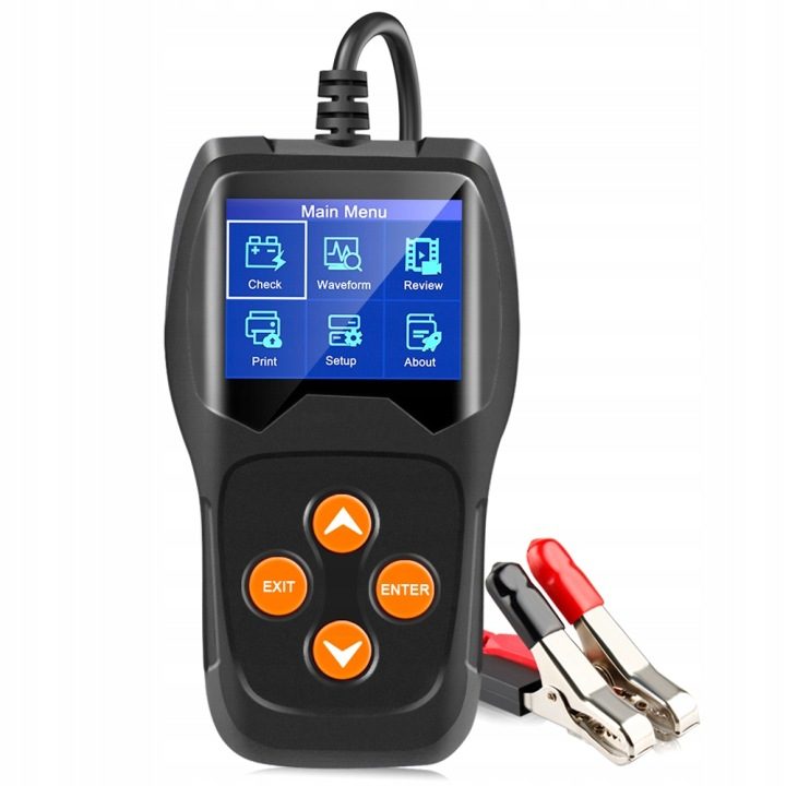 Тестер аккумуляторов Konnwei KW600 LCD измеритель цифровой 6V 12V польский меню, фото 4