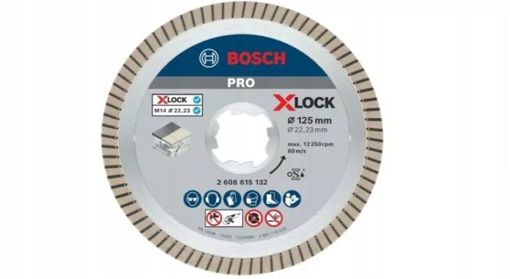 Bosch диск Diamentowa 125 мм X-блокировка жесткий Gres, фото 1
