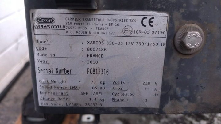 Агрегат холодильный рефрижератор Carrier Xarios 350 № 925/058, фото 5