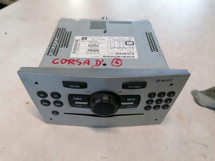 Opel Corsa D 13 г. магнитола штатная CD PM3 13407099, фото 1