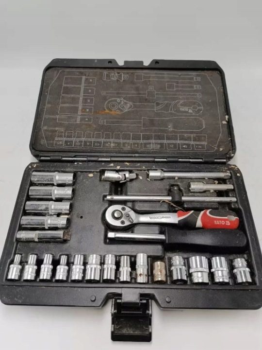 YATO YT-14471 Комплект инструментальный торцевые головки трещотка биты 1/4" 38 шт., фото 1
