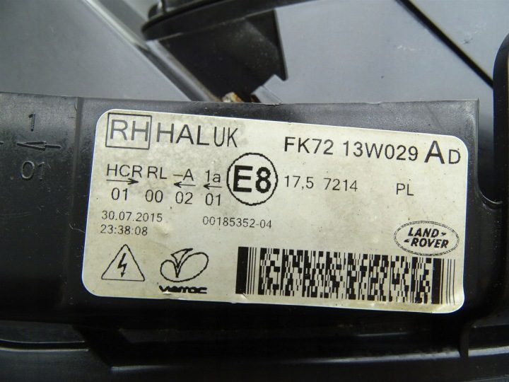 ФАРА ПРАВАЯ ПЕРЕДНЯЯ FK72-13W029-AD Discovery Sport L550, фото 8
