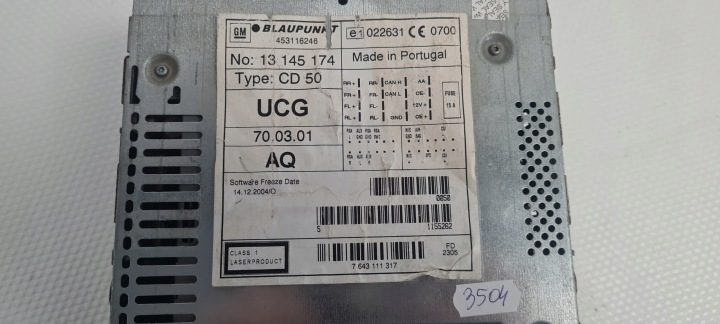 Автомагнитола Opel 13145174 / 453116246 2-DIN, фото 13
