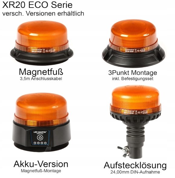 LED-MARTIN Фонарь XR20 ECO 12/24V Оранжевый ECE-R65 3-śrubowa, фото 3