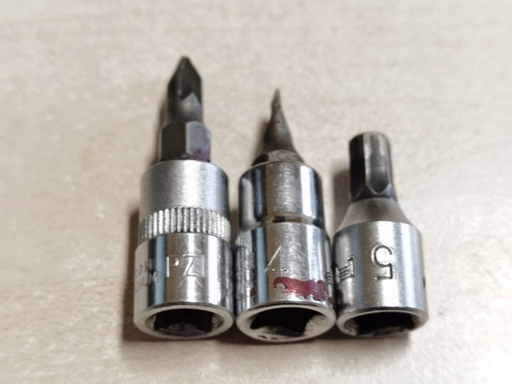Насадки trzpieniowe 1/4'' крестовина, плоская, шестигранник, фото 2