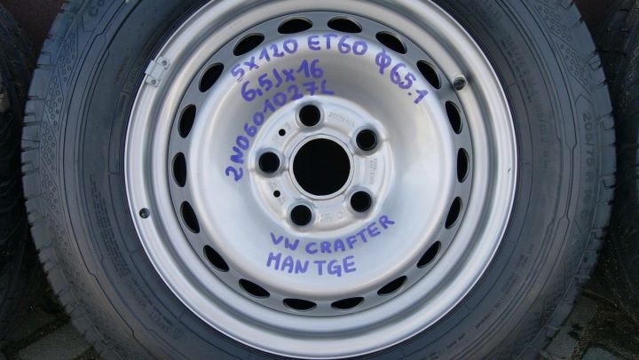 КОЛЕСА VOLKSWAGEN CRAFTER , MAN TGE 5X1120X16 ET 60 / 205/75/16 C CONTINENTAL, фото 8