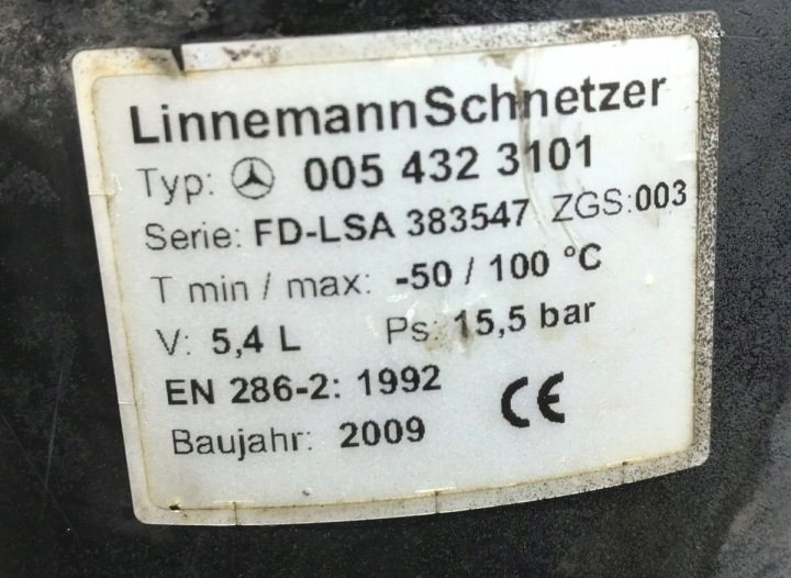 Ресивер 5,4L Mercedes Actros Axor Atego, фото 3