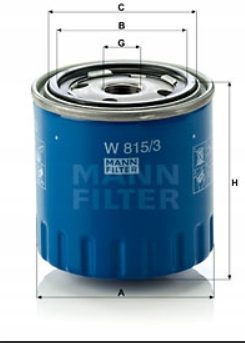 Mann-Filter W 815/3 Фильтр масляный, фото 1