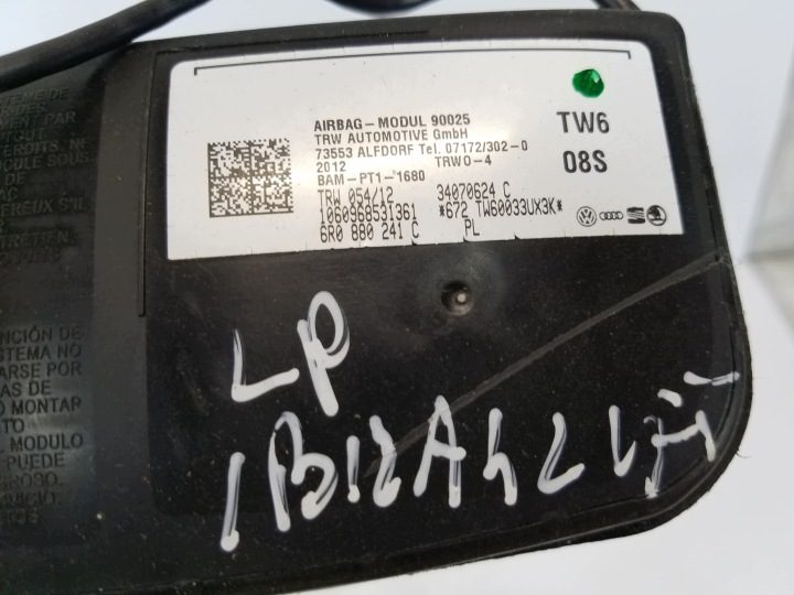 ПОДУШКА БЕЗОПАСНОСТИ СИДЕНЬЯ AIRBAG ПРАВЫЙ SEAT IBIZA IV 6J 6R0880242C, фото 5