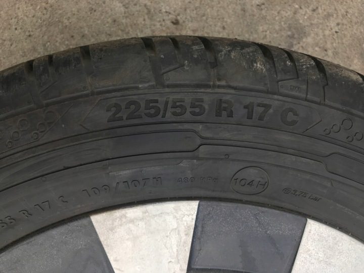 V класс Vito W447 колесо диск шина запаска 225/55/17C 5X112 ET51 лето 22 г., фото 10
