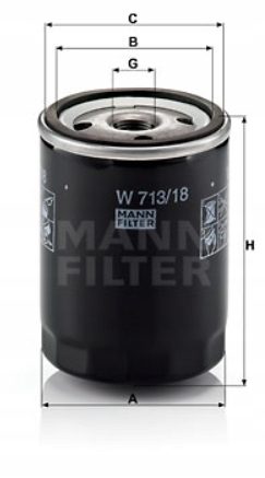 Mann-Filter W 713/18 Фильтр масляный, фото 1