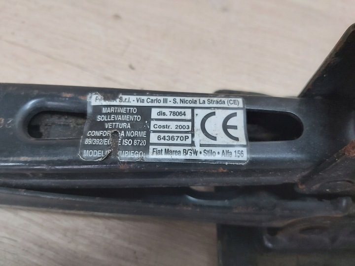 FIAT Bravo Marea Stilo Alfa Romeo 156 домкрат pokrętka, фото 3