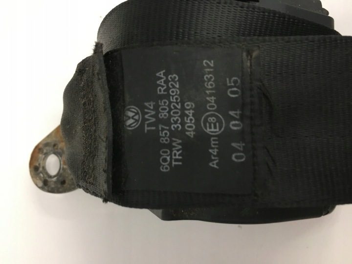 РЕМЕНЬ БЕЗОПАСНОСТИ ЛЕВЫЙ ЗАДНИЙ POLO IV 6Q0857805HCP, фото 7