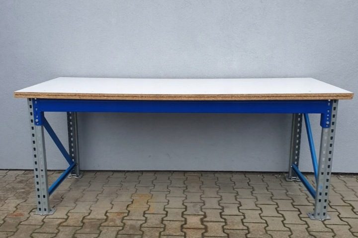 Стол слесарный 220x90 см столешница пластина 3,8 см, фото 4