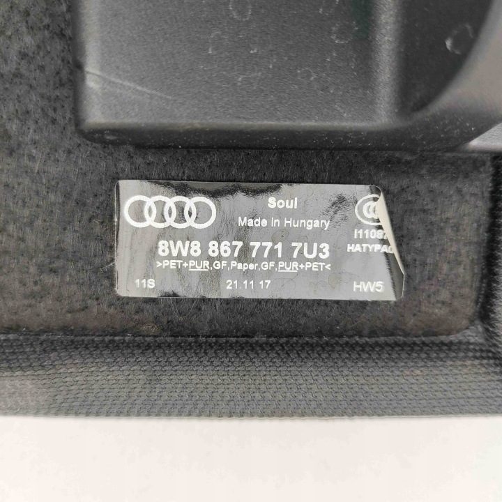 Задняя полка багажника Audi A5 B9 F5 8W8 Sportback OE 8W8867771 7U3, фото 7