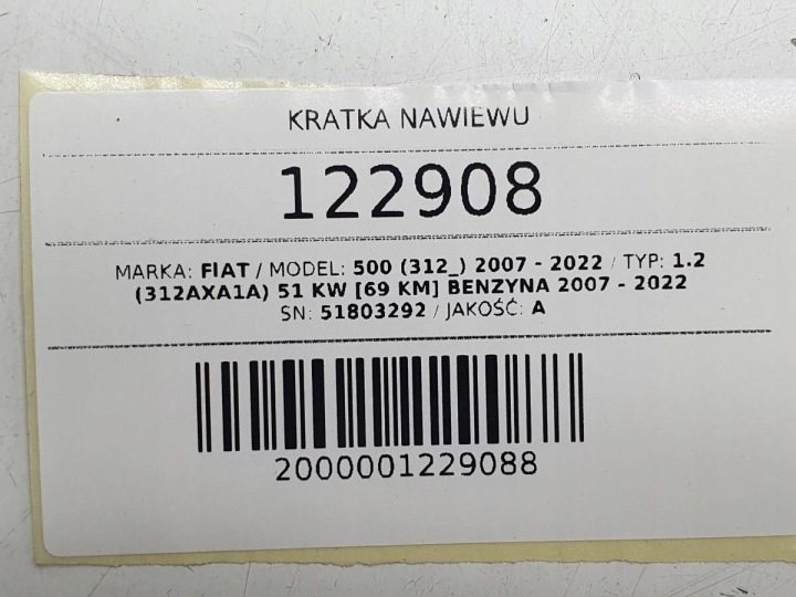 Дефлектор обдува передний левый панели консоли Fiat 500 EU 51803292, фото 6