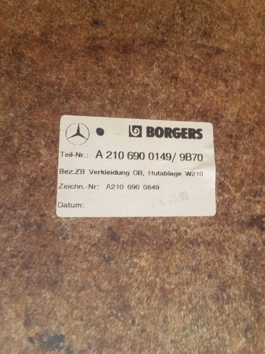 ПОЛКА БАГАЖНИКА ЗАДНЯЯ MERCEDES W210 СЕДАН, фото 3