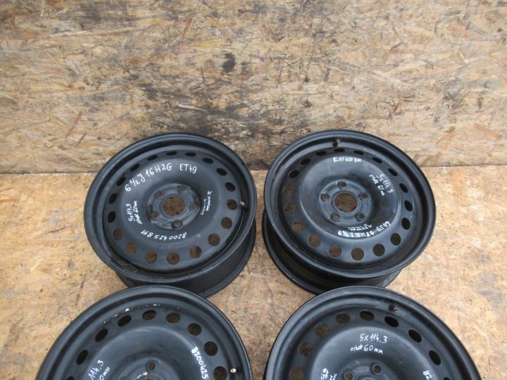 4× Штампованный диск Renault OE 6.5" x 16" 5x114.3, фото 4
