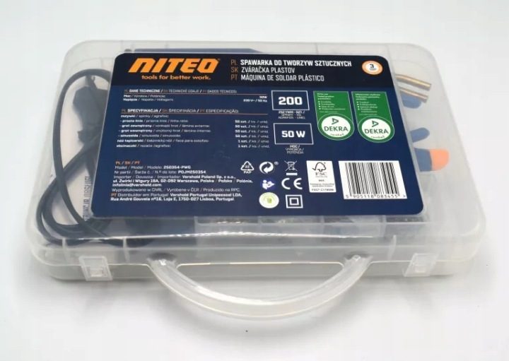 Niteo Сварочный аппарат для tworzyw sztucznych 50W 200 штук zszywek, фото 4