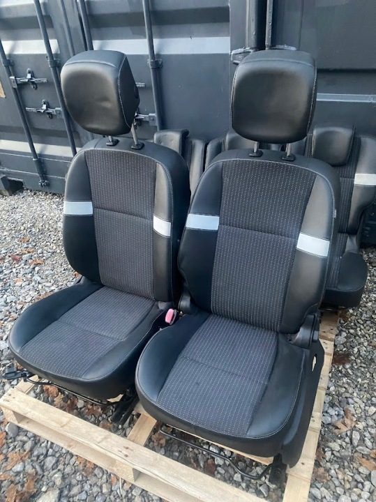 СИДЕНЬЯ ПЕРЕДНИЕ ЗАДНИЕ RENAULT SCENIC 3 III ПОЛУКОЖА, фото 1