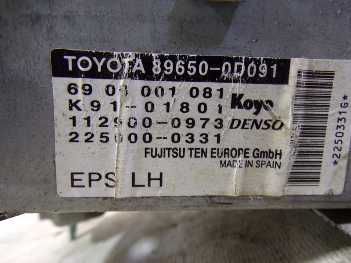 БЛОК УПРАВЛЕНИЯ ГИДРОУСИЛИТЕЛЯ TOYOTA YARIS 2 II 89650-0D091, фото 4