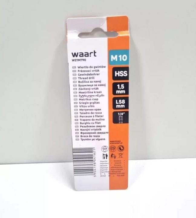 Сверло gwintujące Waart W21M786 1/4" M6 x 1,0 x 57,5 мм, фото 2