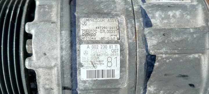 Mercedes W221 3.0 CDI OM642 компрессор кондиционера 002230811 447150-0846, фото 6