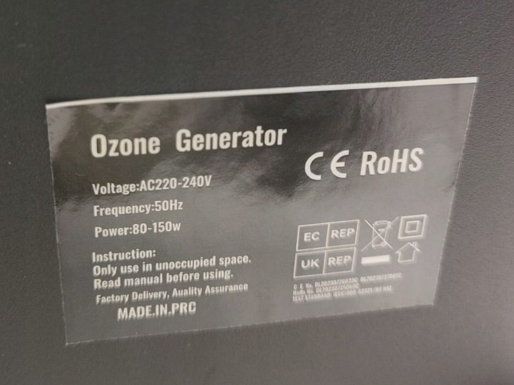 ГЕНЕРАТОР ОЗОНА МОЩНЫЙ 120W ОЗОНАТОР ОЧИСТИТЕЛЬ ДЛЯ ВОЗДУХА 60000MG/H, фото 3