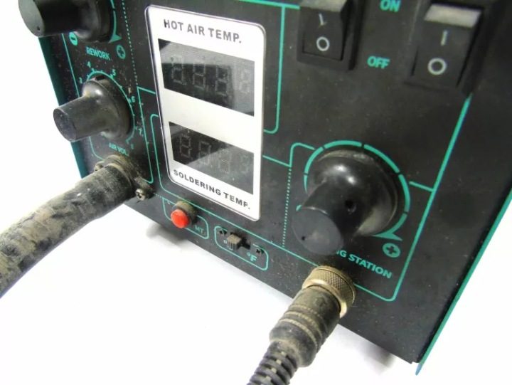 Станция паяльная Yihua 2w1 Hot-AIR T12 мощность 670 Вт maks. 480 °C, фото 7