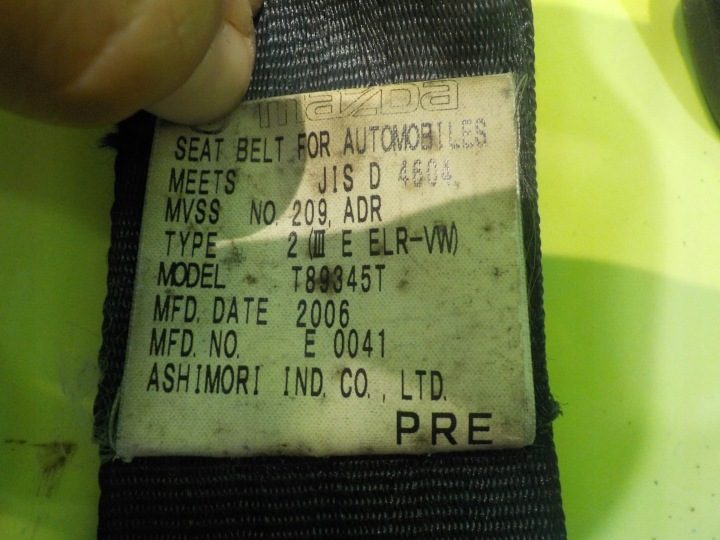 MAZDA MX-5 III 06 г. ремень безопасности правый передний, фото 7