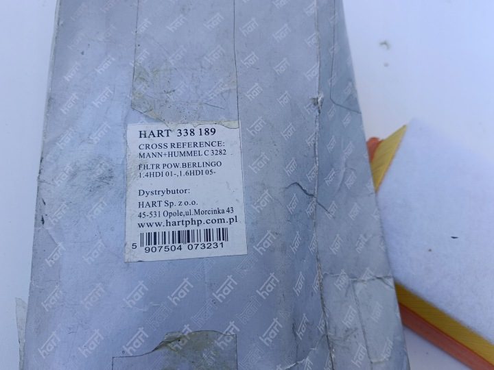 Hart 338 189 Воздушный фильтр, фото 4