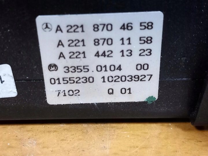 БЛОК УПРАВЛЕНИЯ КЛИМАТОМ ДЛЯ MERCEDES W221 A2214421323, фото 6