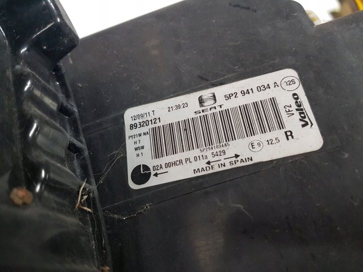 SEAT ALTEA РЕСТАЙЛИНГ 09-14r ФАРА ПРАВАЯ ПЕРЕДНЯЯ АНГЛИЯ 5P2941034A, фото 7