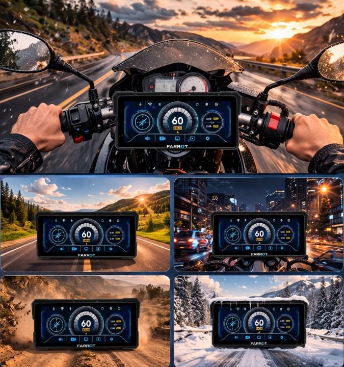 Навигация Мотоциклетная FARROT M780 8.1" CarPlay Android Авто GPS Dual, фото 6