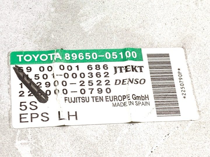 БЛОК УПРАВЛЕНИЯ ЭУР TOYOTA AVENSIS T27 89650-05100 09-18, фото 4