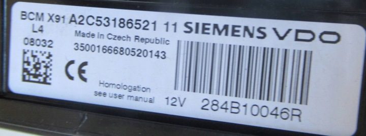 Renault Laguna III блок комфорта BCM A2C53186521, фото 3