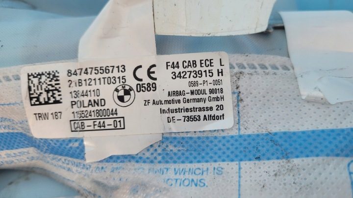 BMW 2' F44 218d 21 г. ШТОРКА AIRBAG ЛЕВЫЙ 7475567, фото 6