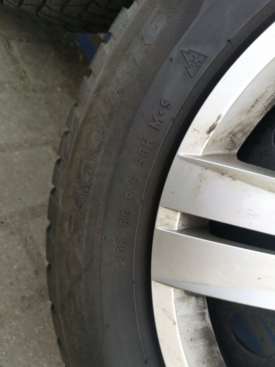 VOLKSWAGEN CADDY TOURAN VW КОЛЕСА ДИСКИ ЛИТЫЕ ДИСКИ ЗИМНИЕ ШИНЫ 205/60R16, фото 3