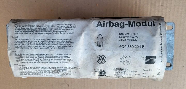 Подушка безопасности воздушная пассажира VW Polo IV 6Q 9N Seat Ibiza III 6L, фото 1