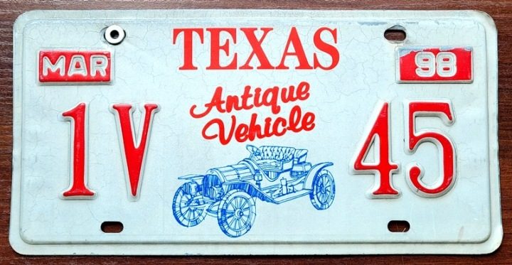 Texas VETARAN - табличка номерная с США, фото 1