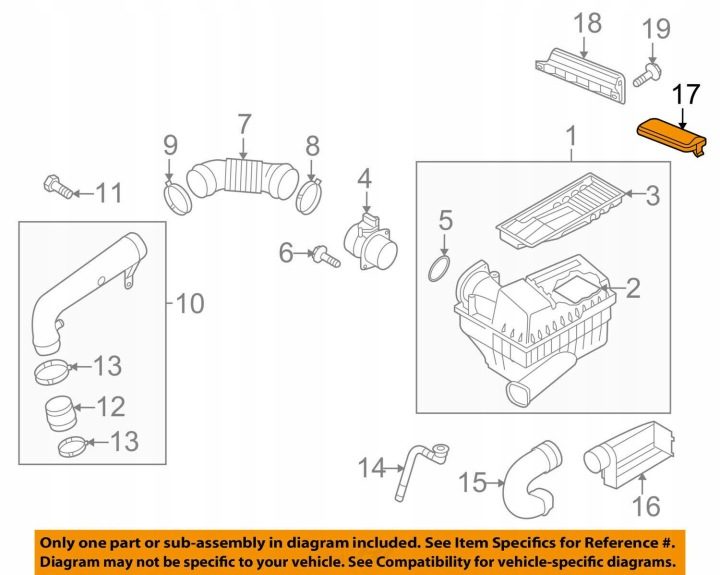 НОВАЯ ОРИГИНАЛЬНАЯ ЗАЩИТА ТРУБКИ ПАТРУБКА ВОЗДУХА VW TOURAN 04-15 1K0805965J, фото 2