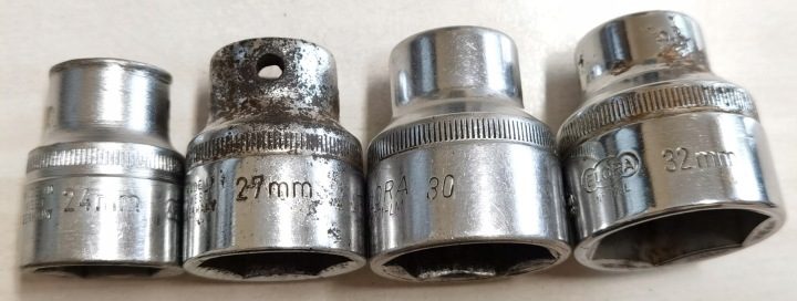 Насадки 6-kątne ELORA 1/2" 24-32mm 4 шт., фото 2