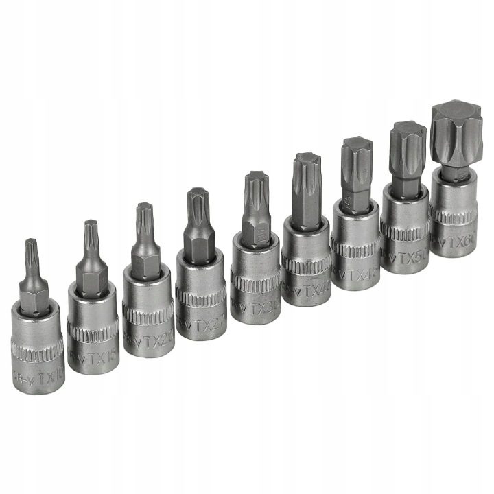 Комплект бит на nasadkach TORX , 1/4' , 9 штук, фото 2