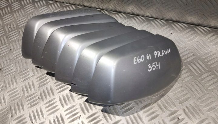 BMW E60 E61 E63 E64 КРЫШКА НАКЛАДКА ЗЕРКАЛА ПРАВАЯ СЕРЕБРИСТАЯ 03-09R, фото 11