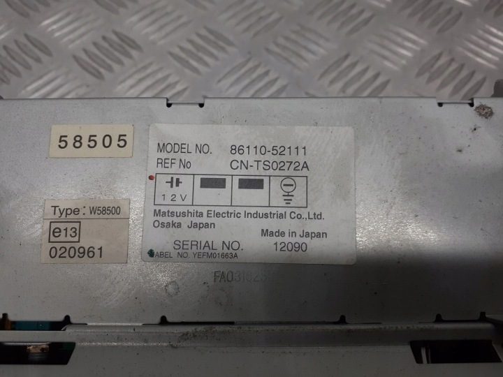 TOYOTA YARIS VERSO ДИСПЛЕЙ МАГНИТОЛА 86110-52111, фото 4