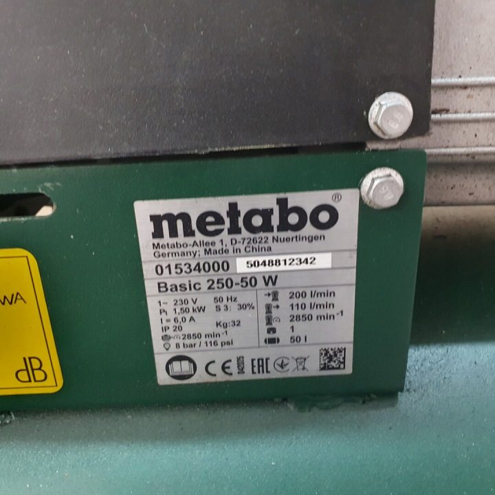 Компрессор масляный Metabo BASIC 250-50 W 50 l 8 бар, фото 6