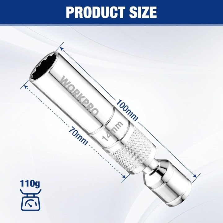 Насадка для свечей зажигания Falcon 14 мм 3/8" магнитная с przegubem, фото 2